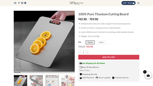 100% Pure Titanium Cutting Board - Usamerica.shop - cutting board made in usa