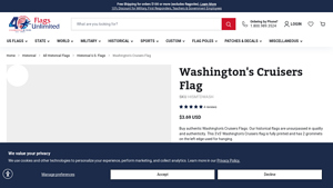 Washington's Cruisers Appeal To Heaven flag from Flags Unlimited - appeal to heaven flag made in usa