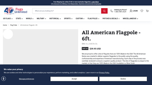 All-American Flagpole Set Black, Bronze or Silver 100% Made in USA ... - usa made flag pole