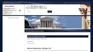Agency - United States Government Manual - selective service usa