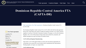 Dominican Republic-Central America FTA (CAFTA-DR) - dominican republic part of usa