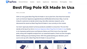 Best Flag Pole Kit Made In Usa In 2024 - utoptens.com - best flag pole kit made in usa