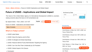 Future of USAID - Implications and Global Impact - united states agency for international development usaid