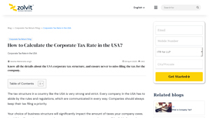 How to Calculate the Corporate Tax Rate in the USA? - Vakil Search - company tax rate usa