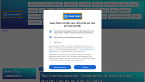 Top Semiconductor Companies in USA - value.today - semiconductor companies in usa