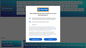 Top Utilities Companies in USA - value.today - biggest utility companies usa