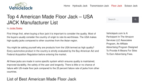 Top 4 American Made Floor Jack - USA JACK Manufacturer List - jack made in usa