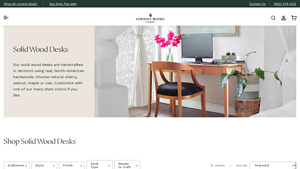 Solid Wood Desks - Handcrafted in USA | Vermont Woods Studios - desks made in usa