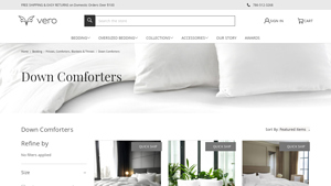 Baffle Box Down Comforters | Made in the US - Vero Linens - made in usa comforters