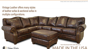 Home ‹‹ Vintage Leather Furniture Manufacturing - leather sofa made in usa