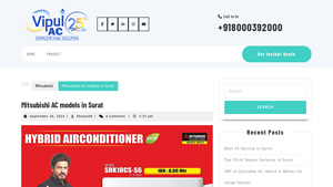 Mitsubishi AC models in Surat - Vipul AC - mitsubishi heavy industries air conditioner usa
