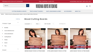 Walnut wood cutting boards made in USA by Virginia Boys Kitchens - cutting board made in usa