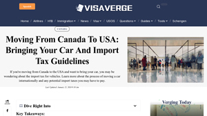 Moving from Canada to USA: Bringing Your Car and Import Tax ... - VisaVerge - importing truck from canada to usa