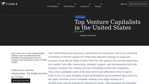Top Venture Capitalists in the United States - visible.vc - venture capital companies in usa