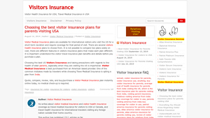 Choosing the best visitor insurance plans for parents visiting USA - visitor insurance for parents visiting usa