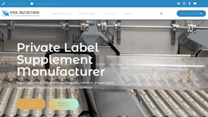 Vox Nutrition: Private Label Supplement Manufacturer - top supplement manufacturers in usa