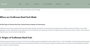 Where are Craftsman Hand Tools Made - The Wanderlost Shop - craftsman tools made in usa