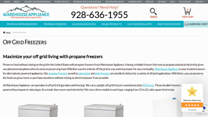Off Grid Freezers | USA Made & 7 Year Warranty - Warehouse Appliance by ... - usa made freezers
