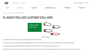 Rolled Leather Collars for Dogs | Made in the USA - dog collars made in usa