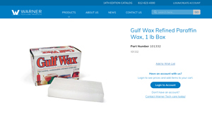 Warner Tech - Gulf Wax Refined Paraffin Wax