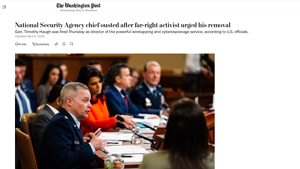 National Security Agency and Cyber Command chief, Gen. Tim Haugh ... - national security agency usa