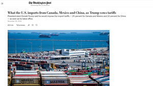What does the U.S. import from Canada, Mexico and China? Trump vows ... - imports from canada to usa