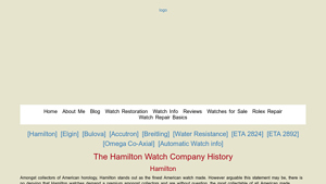 Hamilton Watch History & Information | Hamilton Watch Repair - hamilton watch company usa