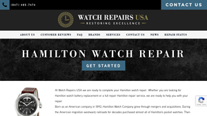 Hamilton Watch Repair Service Experts - watchrepairsusa.com - hamilton watch company usa