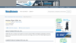 Hobas Pipe USA, Inc. | Explore Products, Reviews & Company Details - hobas pipe usa inc