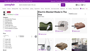 Electric Blanket Made In The Usa - Wayfair - made in usa electric blanket