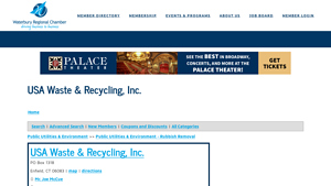 USA Waste & Recycling, Inc. - WATERBURY REGIONAL CHAMBER - usa hauling & recycling inc