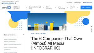 The 6 Companies That Own (Almost) All Media [INFOGRAPHIC] - largest media companies in usa