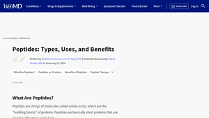 Peptides: Types, Applications, Benefits & Safety - WebMD - usa peptides