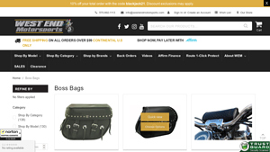 Boss Saddlebags | Boss Motorcycle Bags | West End Motorsports - boss bags usa