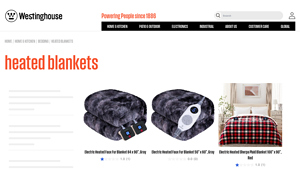 Heated Blankets - Westinghouse - heated blanket made in usa