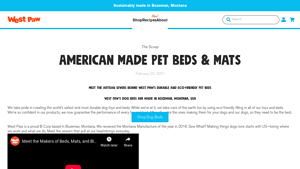 American Made Pet Beds & Mats - West Paw, Inc. - dog beds made in the usa