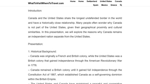 Why isn't Canada part of the United States? | WhatToVisitWhereToTravel.com - canada a part of usa