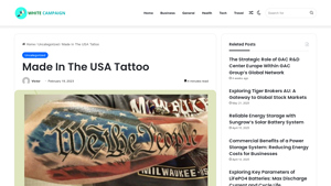 Made In The USA Tattoo - White Campaign - made in usa tattoo
