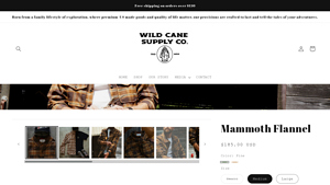 Mammoth Flannel | 100% Cotton | Made in USA - Wild Cane Supply Co. - flannel made in usa