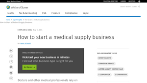 How to start a medical supply business | Wolters Kluwer - medical equipment manufacturers in usa