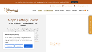 Maple Cutting Boards | Face Grain | Wood Cutting Board Store - cutting board made in usa