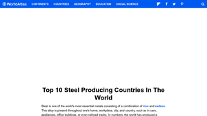Top 10 Steel Producing Countries in the World - WorldAtlas - biggest steel producer in usa