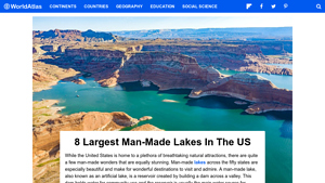 8 Largest Man-Made Lakes in the US - WorldAtlas - largest man-made lakes in usa