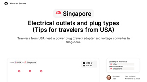Sockets in Singapore: Adapters required for travelers from USA? - electric plug adaptors for usa