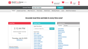 WorldTimeServer - Accurate Local Time & Time Zone Converter