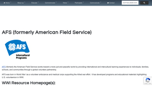 AFS (formerly American Field Service) - World War I Centennial site - american field service usa