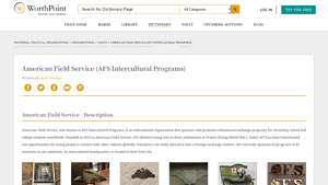 American Field Service (AFS Intercultural Programs) - WorthPoint - american field service usa