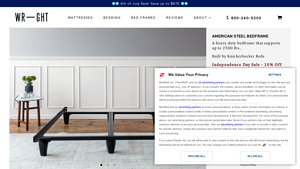 A rugged, American-made steel bedframe - Wright Bedding - bed frame made in usa