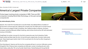 America's Largest Private Companies - WWT - World Wide Technology - largest privately owned company in the usa