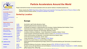 ELSA - Particle Accelerators Around the World - particle accelerator locations in usa